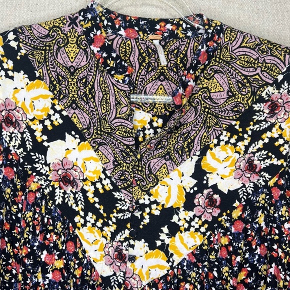 Free People Wildflower Fields Henley Tunic Blouse small - Picture 4 of 15